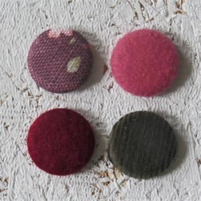 AU2019B-14  petit badge textile (vieux rose)